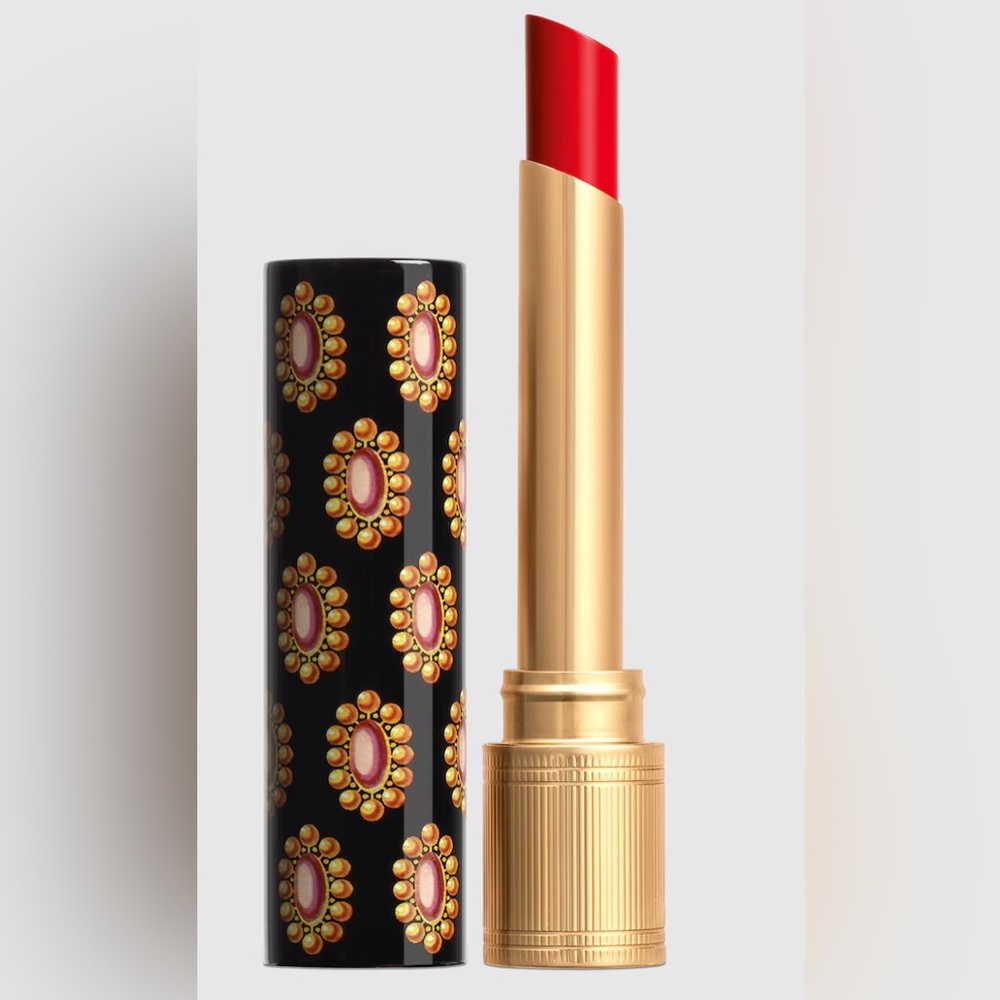 25* Goldie Red - GUCCI - Rouge De Beauté Brillant Lipstick - New